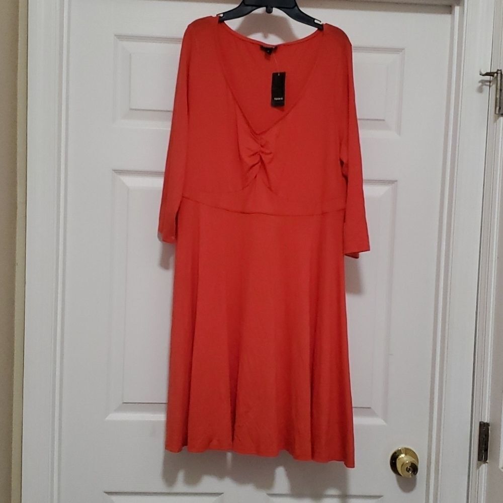 Torrid red woman 3/4 Sleeves dress